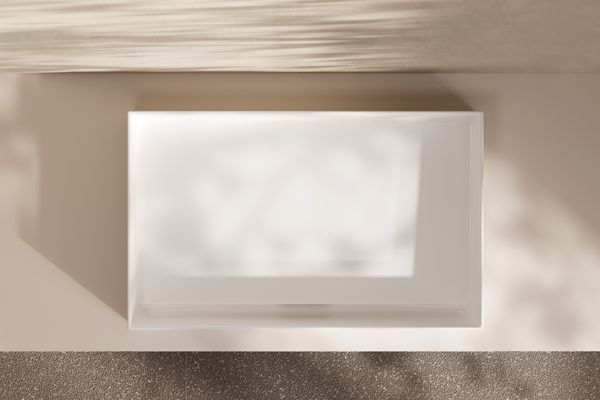 Hansgrohe Aufsatzwaschtisch Xuniva Evo E ohne Hahnl. u.Überlauf SMC / HYE we, 650 x 400 mm, Farbe weiß Bild 4