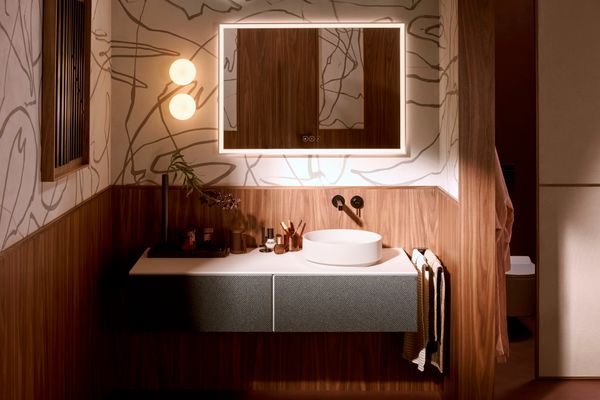 Hansgrohe Aufsatzwaschtisch Xuniva Evo S ohne Hahnloch u.Überlauf SBma, 400 x 400 mm, Farbe sandbeige Bild 8