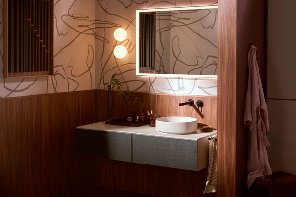 Hansgrohe Aufsatzwaschtisch Xuniva Evo S ohne Hahnloch u.Überlauf SBma, 400 x 400 mm, Farbe sandbeige Bild 15