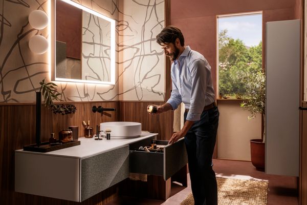 Hansgrohe Aufsatzwaschtisch Xuniva Evo S ohne Hahnloch u.Überlauf SBma, 400 x 400 mm, Farbe sandbeige Bild 16