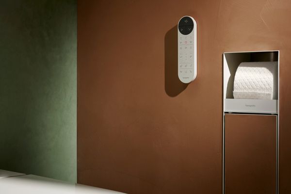 Hansgrohe Ein.Toilettenbürstenh.XtraStoris Rock mit Papierhalter u.befliesbarer Tür MW, 690 x 240 mm, Farbe weiß Bild 2