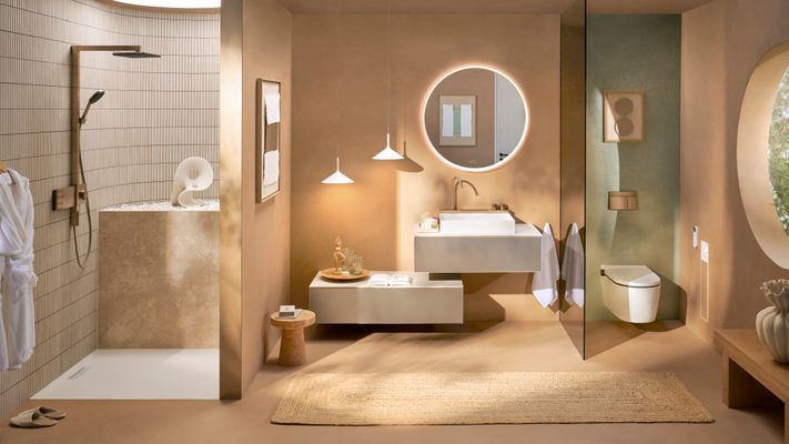 Hansgrohe Ein.Toilettenbürstenh.XtraStoris Rock mit Papierhalter u.befliesbarer Tür MW, 690 x 240 mm, Farbe weiß Bild 41