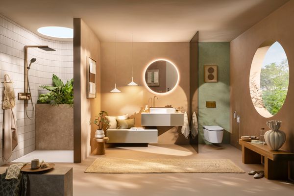 Hansgrohe Ein.Toilettenbürstenh.XtraStoris Rock mit Papierhalter u.befliesbarer Tür MW, 690 x 240 mm, Farbe weiß Bild 44