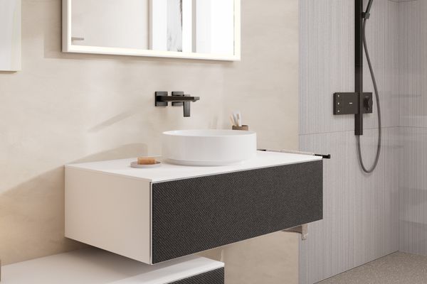 Hansgrohe Aufsatzwaschtisch Xuniva Evo S ohne Hahnl. u.Überlauf SMC / HYE we, 400 x 400 mm, Farbe weiß Bild 3