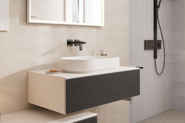Hansgrohe Aufsatzwaschtisch Xuniva Evo U ohne Hahnloch u.Überlauf SBma, 650 x 400 mm, Farbe sandbeige Bild 2