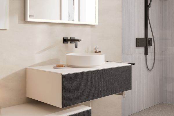Hansgrohe Aufsatzwaschtisch Xuniva Evo S ohne Hahnloch u.Überlauf SBma, 400 x 400 mm, Farbe sandbeige Bild 26