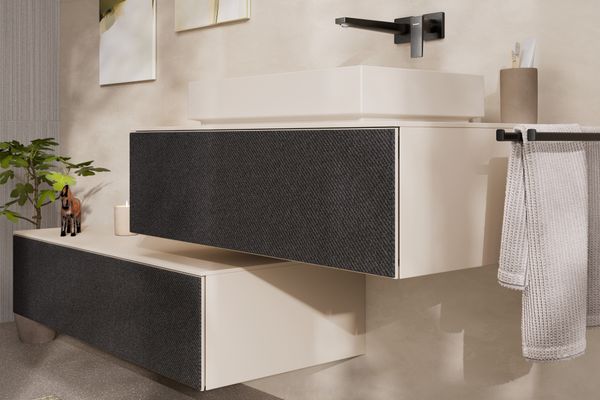 Hansgrohe Aufsatzwaschtisch Xuniva Evo E ohne Hahnloch u.Überlauf SBma, 650 x 400 mm, Farbe sandbeige Bild 2