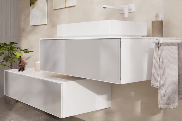 Hansgrohe Aufsatzwaschtisch Xuniva Evo E ohne Hahnloch u.Überlauf MW, 650 x 400 mm, Farbe weiß Bild 3