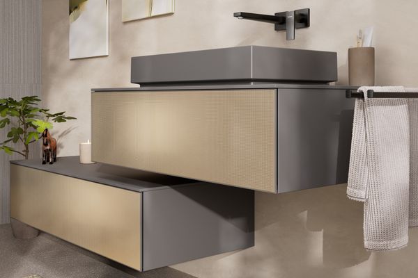 Hansgrohe Aufsatzwaschtisch Xuniva Evo E ohne Hahnloch u.Überlauf SGma, 650 x 400 mm, Farbe schiefergrau Bild 3