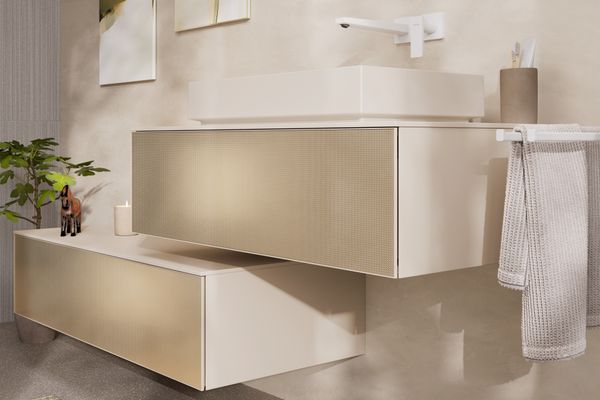 Hansgrohe Aufsatzwaschtisch Xuniva Evo E ohne Hahnloch u.Überlauf SBma, 650 x 400 mm, Farbe sandbeige Bild 4