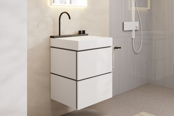 Hansgrohe Waschtischunterschrank Xilesa E 2 Schubkaesten für Waschtisch MW, 580 x 470 mm, Farbe weiß Bild 13