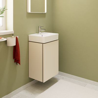 Hansgrohe Handwaschbecken Xanuia Q 450 x 340 mm, mit Hahnloch und Überlauf weiss, 170 x 340 mm, Farbe weiß Bild 8