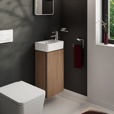 Hansgrohe Handwaschbecken Xanuia Q 360 x 250 mm, mit Hahnloch und Überlauf weiss, 150 x 250 mm, Farbe weiß Bild 9
