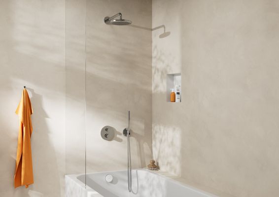 Hansgrohe Wandanschlussbogen FixFit S Porter KS, mit Handbrausehalter, verchromt, Farbe chrom Bild 7