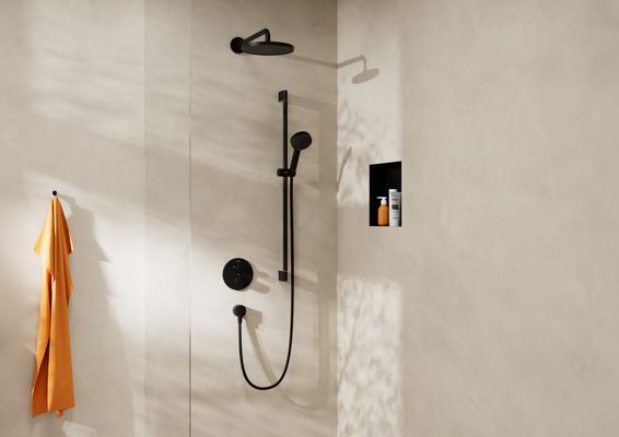 Hansgrohe Wandanschlussbogen, mit Rückflussverhinderer, Farbe schwarz Bild 9
