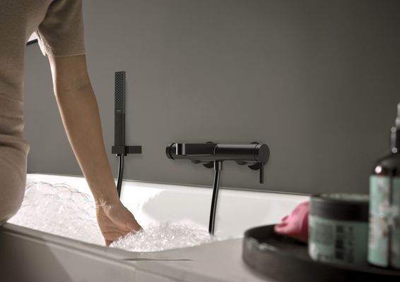 Hansgrohe Stabhandbrause Rainfinity 1-strahlig, brushed, Farbe black chrome Bild 2