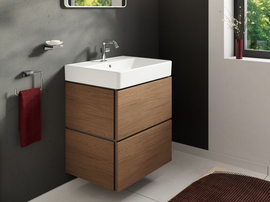Hansgrohe Waschtisch Xanuia Q 600 x 480 mm, mit Hahnloch und Überlauf weiss, 170 x 480 mm, Farbe weiß Bild 54