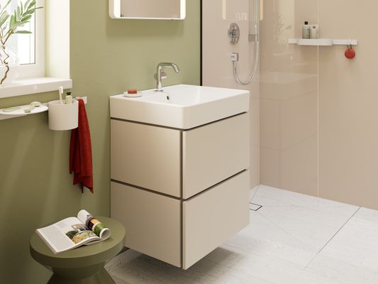 Hansgrohe Waschtischunterschrank Xilesa E 2 Schubkaesten Waschtisch SBma, 580 x 470 mm, Farbe sandbeige Bild 9