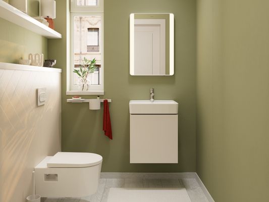 Hansgrohe Handwaschbecken Xanuia Q 500 x 390 mm, mit Hahnloch und Überlauf weiss, 170 x 390 mm, Farbe weiß Bild 18