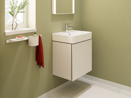 Hansgrohe Handwaschbecken Xanuia Q 500 x 390 mm, mit Hahnloch und Überlauf weiss, 170 x 390 mm, Farbe weiß Bild 19