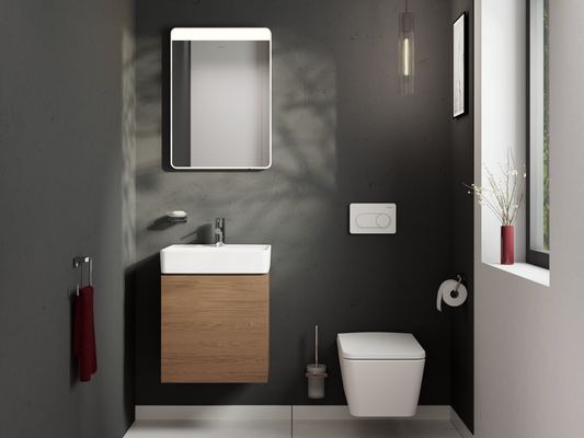 Hansgrohe Handwaschbecken Xanuia Q 500 x 390 mm, mit Hahnloch und Überlauf weiss, 170 x 390 mm, Farbe weiß Bild 20