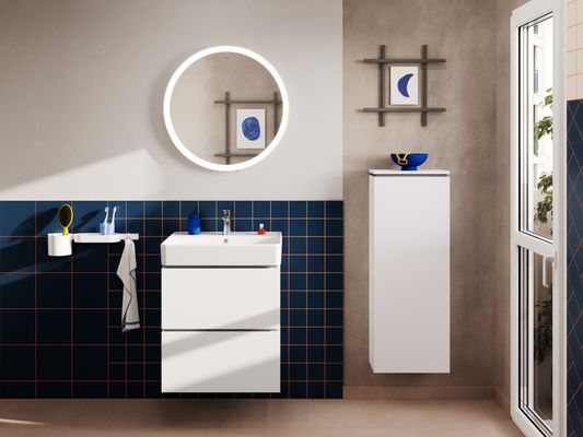 Hansgrohe Waschtisch Xanuia Q 600 x 480 mm, mit Hahnloch und Überlauf weiss, 170 x 480 mm, Farbe weiß Bild 57