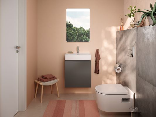 Hansgrohe Handwaschbecken Xanuia Q 500 x 390 mm, mit Hahnloch und Überlauf weiss, 170 x 390 mm, Farbe weiß Bild 24