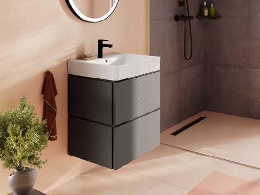 Hansgrohe Waschtischunterschrank Xilesa E 2 SK Waschtisch SGma, 580 x 470 mm, Farbe schiefergrau Bild 5