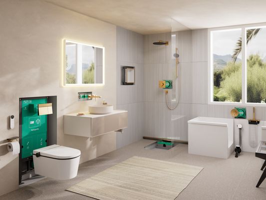 Hansgrohe Grundset sBox für Wannen-/Fliesenrand, Anschlussgewinde R 1/2, 600 mm Bild 3
