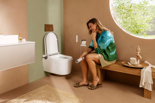 Hansgrohe Ein.Toilettenbürstenh.XtraStoris Rock mit Papierhalter u.befliesbarer Tür MW, 690 x 240 mm, Farbe weiß Bild 53
