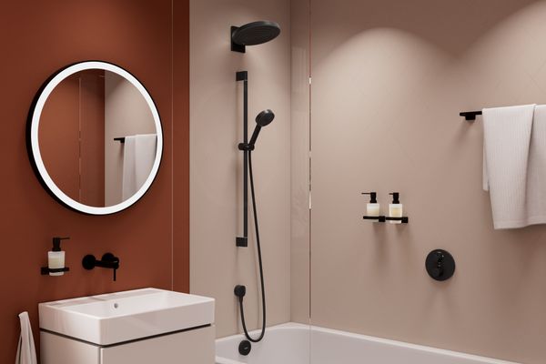 Hansgrohe Wandanschlussbogen, mit Rückflussverhinderer, Farbe schwarz Bild 10