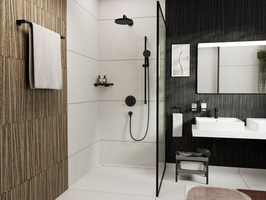 Hansgrohe Wandanschlussbogen, mit Rückflussverhinderer, Farbe schwarz Bild 11