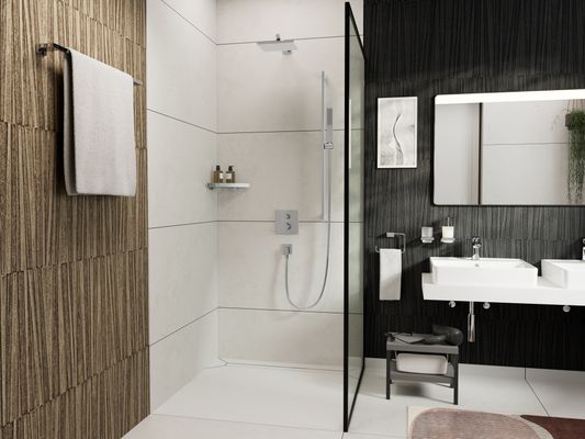Hansgrohe Brauseset Pulsify E 1jet EcoSmart+ mit Unica Brausestange Typ 90, Farbe chrom Bild 8