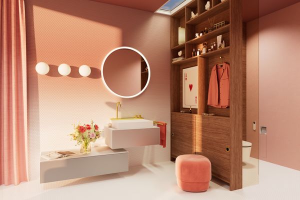 Hansgrohe Ein.Toilettenbürstenh.XtraStoris Rock mit Papierhalter u.befliesbarer Tür MW, 690 x 240 mm, Farbe weiß Bild 60