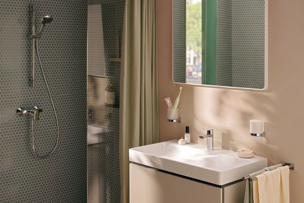 Hansgrohe Waschtisch Xanuia Q 600 x 480 mm mit Hahnlo.u.Überl.SmartClean weiss, 170 x 480 mm, Farbe weiß Bild 51
