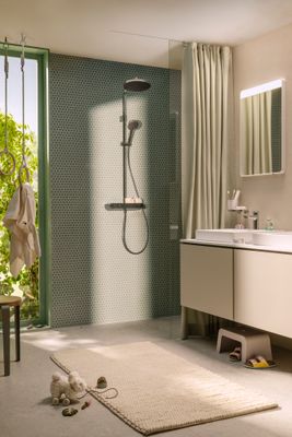 Hansgrohe Aufsatz-Handwaschbecken ge Xelu Q 500 x 480 mm mit Hahnlo.ohne Überl.SmartClean we, 130 x 480 mm, Farbe weiß Bild 13