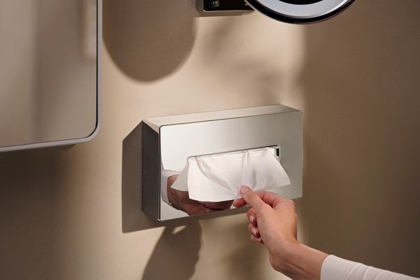 Hansgrohe Kosmetiktuchbox AddStoris, Farbe chrom Bild 3