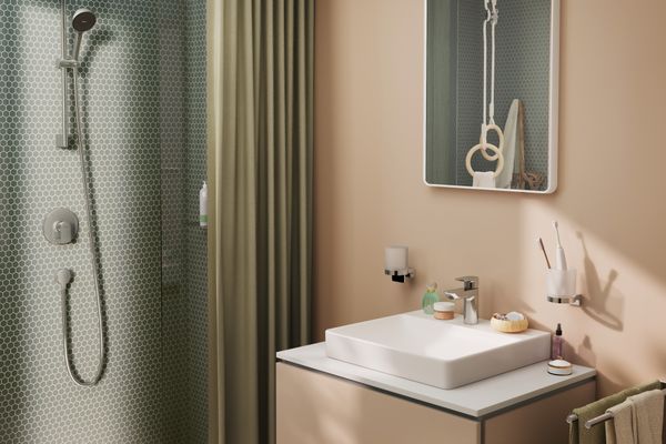 Hansgrohe Aufsatz-Handwaschbecken ge Xelu Q 500 x 480 mm mit Hahnlo.ohne Überl.SmartClean we, 130 x 480 mm, Farbe weiß Bild 16