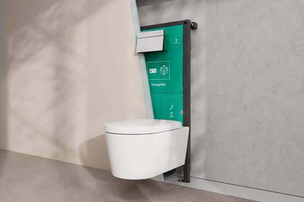 Hansgrohe Wand WC Set EluPura S 540 x 360 mm ohne SPR, mit WC Sitz SoftCl.u.QuickRe.SMC we, 400 x 366 mm, Farbe weiß Bild 42