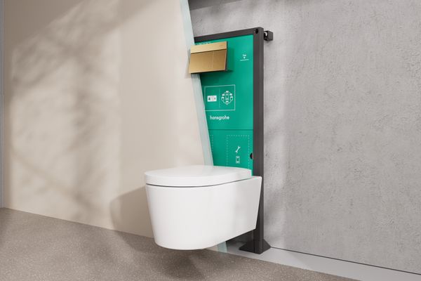 Hansgrohe Wand WC Set EluPura S 540 x 360 mm ohne SPR, mit WC Sitz SoftCl.u.QuickRe.SMC we, 400 x 366 mm, Farbe weiß Bild 43