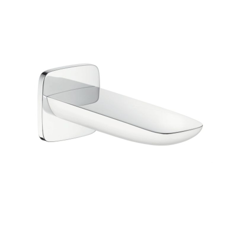 Hansgrohe Wanneneinlauf PuraVida DN 20 Ausladung 196 mm, weiss-verchromt, 79 x 196 mm, Farbe weiß Bild 1