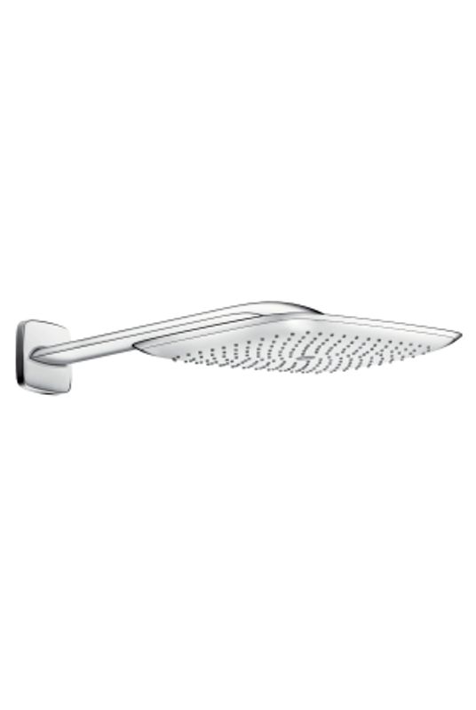 Hansgrohe Kopfbrause PuraVida 400 mm verchromt mit Brausenarm 387 mm, 119 x 518 x 261 mm, Farbe silberfarben Bild 1