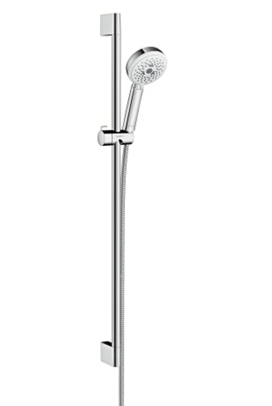 Hansgrohe Brausenset Crometta 100 Multi / Unica 900 mm, weiss, Farbe silberfarben Bild 1