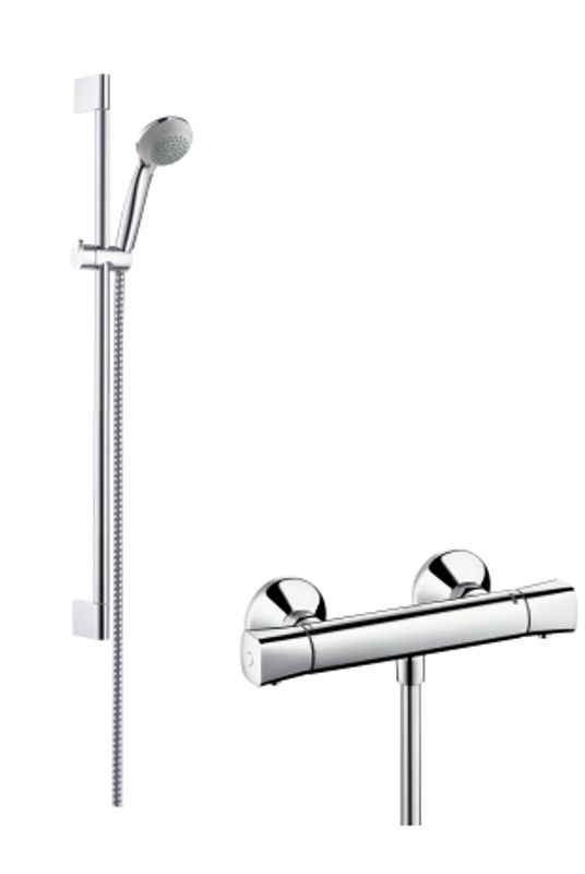 Hansgrohe Brausenkombi Crometta 85 / Ecostat Universal / Unica Crometta 650 mm, Farbe silberfarben Bild 1