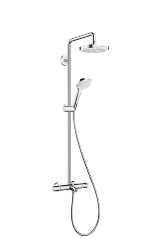 Hansgrohe Showerpipe Croma Select E 180 Wanne weiss / chrom, 1769 x 312 x 486 mm, Farbe weiß Bild 1