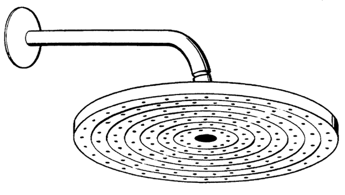 Hansgrohe Kopfbrause Raindance Air, mit Brausearm verchromt d=180 mm, Brausearm 230 mm, 135 x 323 mm, Farbe silberfarben Bild 4