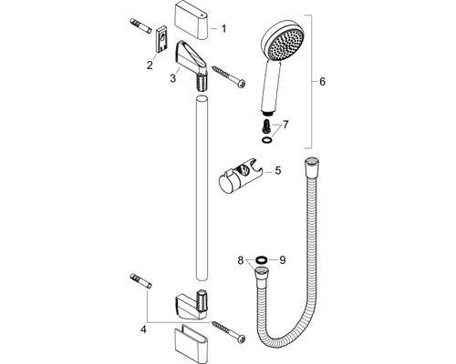 Hansgrohe Brausenset Crometta 100 1jet / Unica 650 mm weiss / chrom, 22 mm, Farbe weiß Bild 2