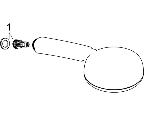 Hansgrohe Handbrause Crometta 100 Multi weiss / chrom, 100 mm, Farbe weiß Bild 2