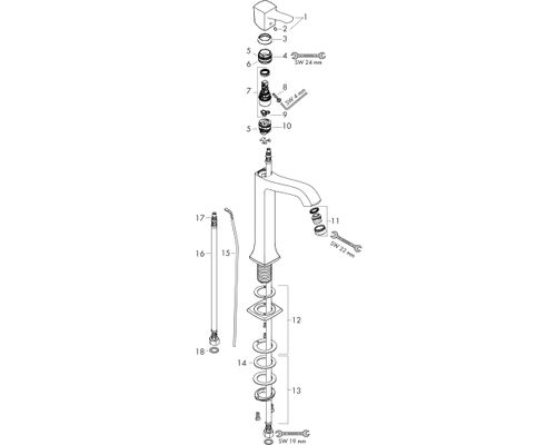 Hansgrohe Waschtischmischer 160 Metropol Classic chrom, Farbe grau Bild 2