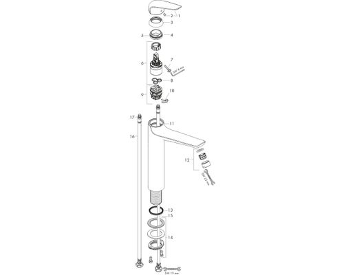 Hansgrohe Waschtischmischer 230 Novus, ohne Ablaufgarnitur, Farbe chrom Bild 2